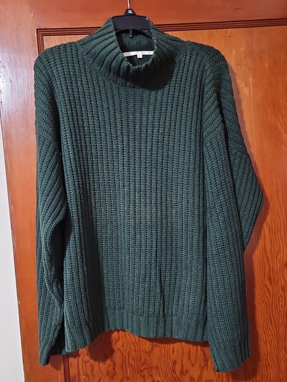 Perry Ellis Men's 100% Silk Green Knit Turtleneck Sweater Size M EUC